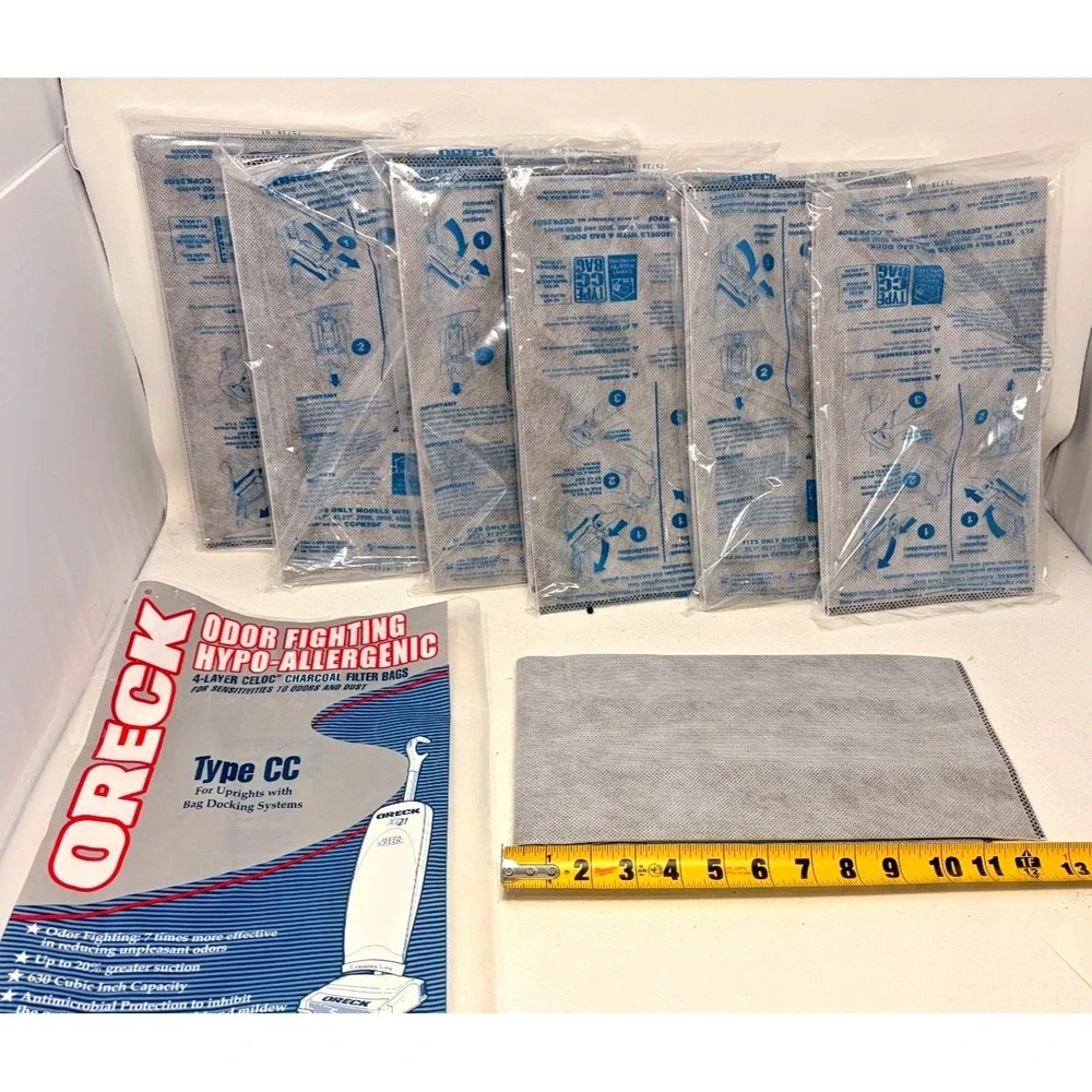7 Bags Oreck Type CC Hypo-Allergenic Vacuum Bags CCPK80F XL21 XL7 XL5 NEW